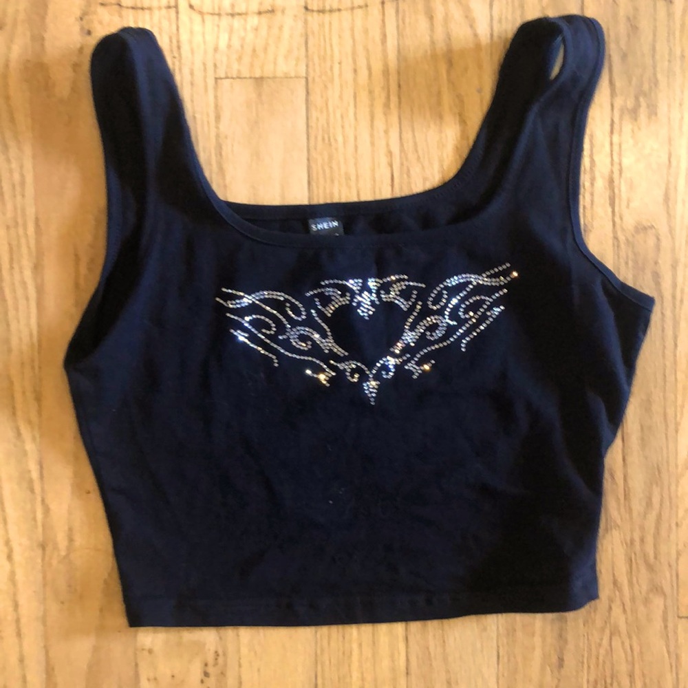 Rhinestone Crop Top